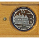 2002 - Spagna 10 Euro Argento fondo specchio Proof Casa Milà Gaudì